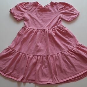 Zara 10 pink tiered ruffle dress